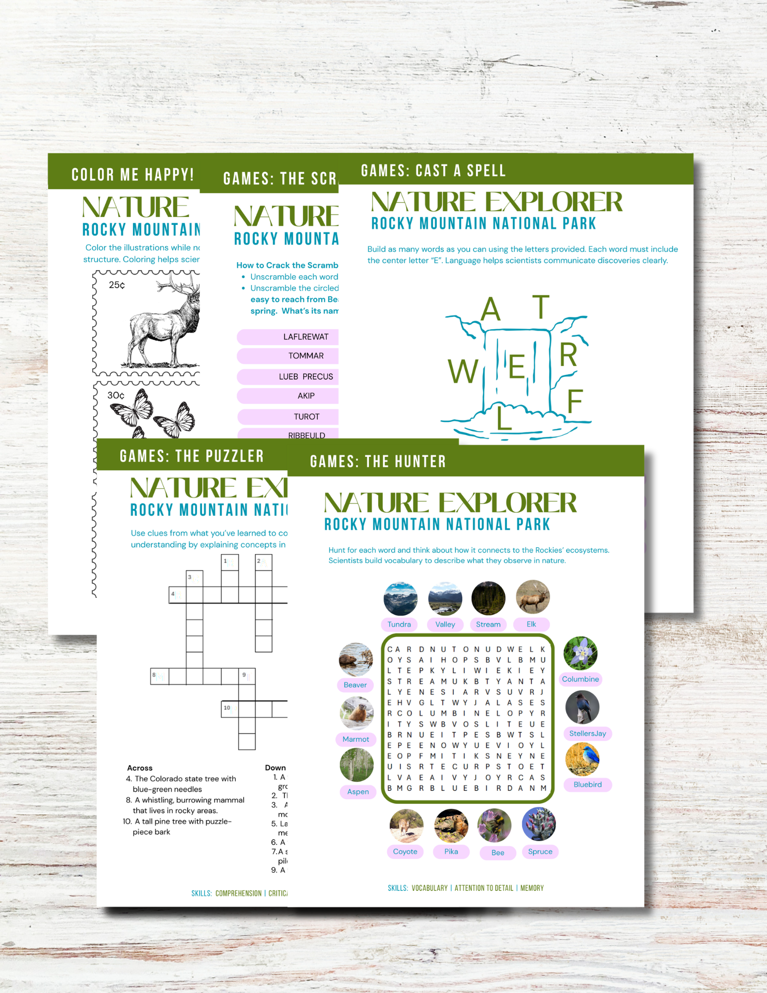 Rocky Mountain National Park Activity Book for Kids