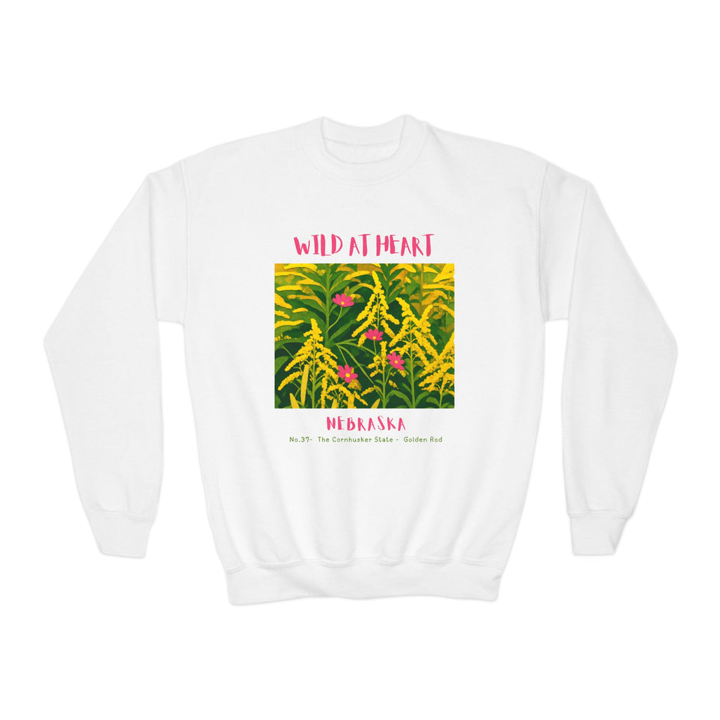 Nebraska Wild at Heart Youth Crewneck Sweatshirt