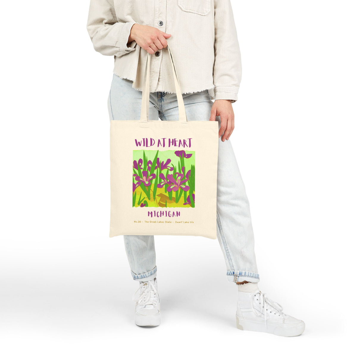 Wild at Heart Michigan Tote Bag – Canvas Nature Explorer Tote, Kids Adventure Gift