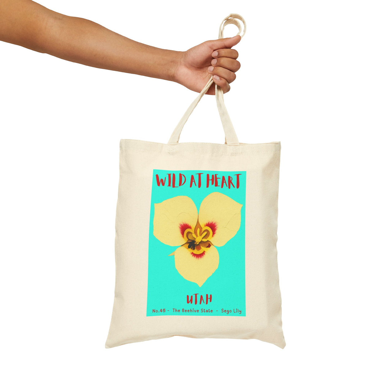 Wild at Heart Utah Tote Bag – Canvas Nature Explorer Tote, Kids Adventure Gift