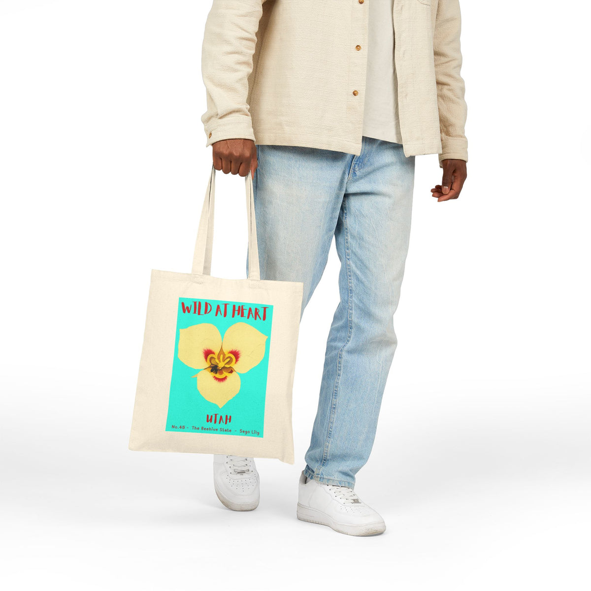 Wild at Heart Utah Tote Bag – Canvas Nature Explorer Tote, Kids Adventure Gift