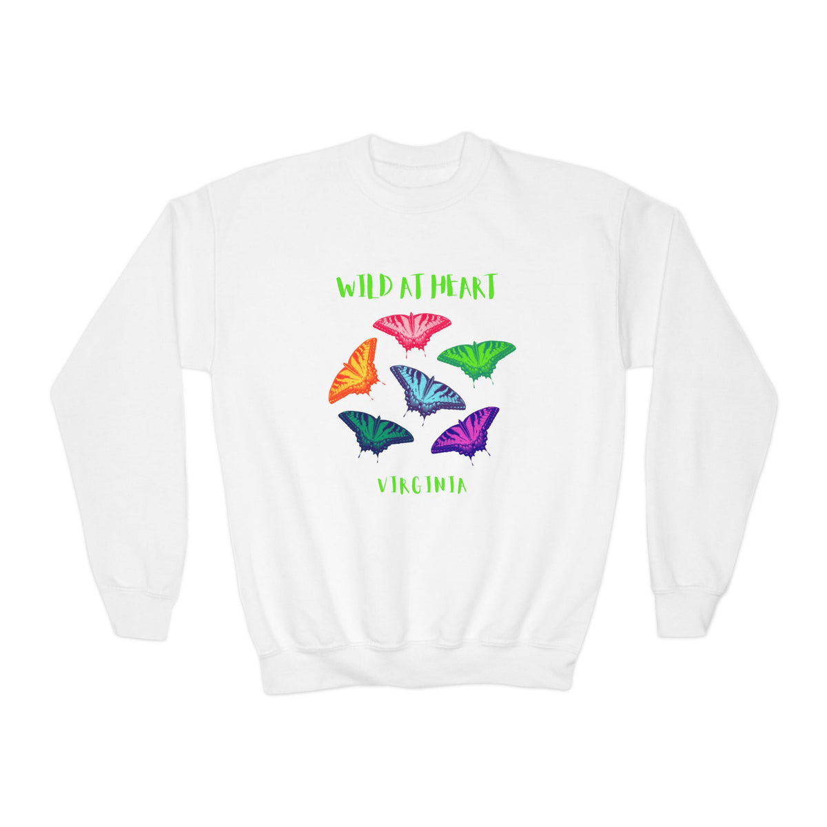 Virginia Wild at Heart Youth Crewneck Sweatshirt