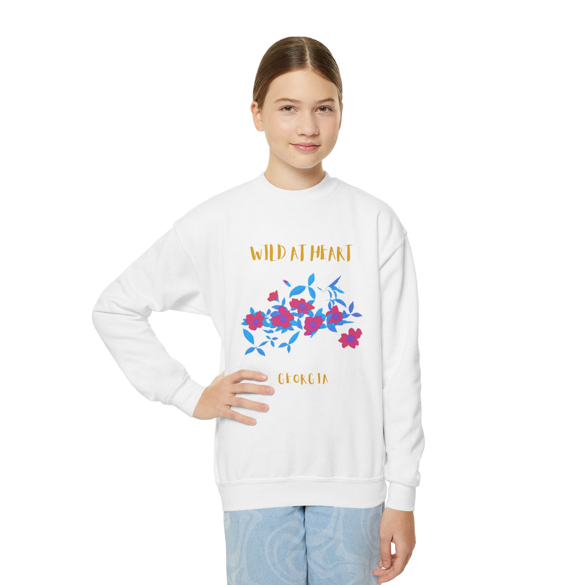 Georgia Wild at Heart Youth Crewneck Sweatshirt