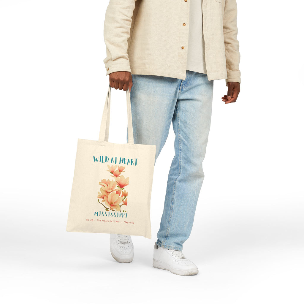 Wild at Heart Mississippi Tote Bag – Canvas Nature Explorer Tote, Kids Adventure Gift