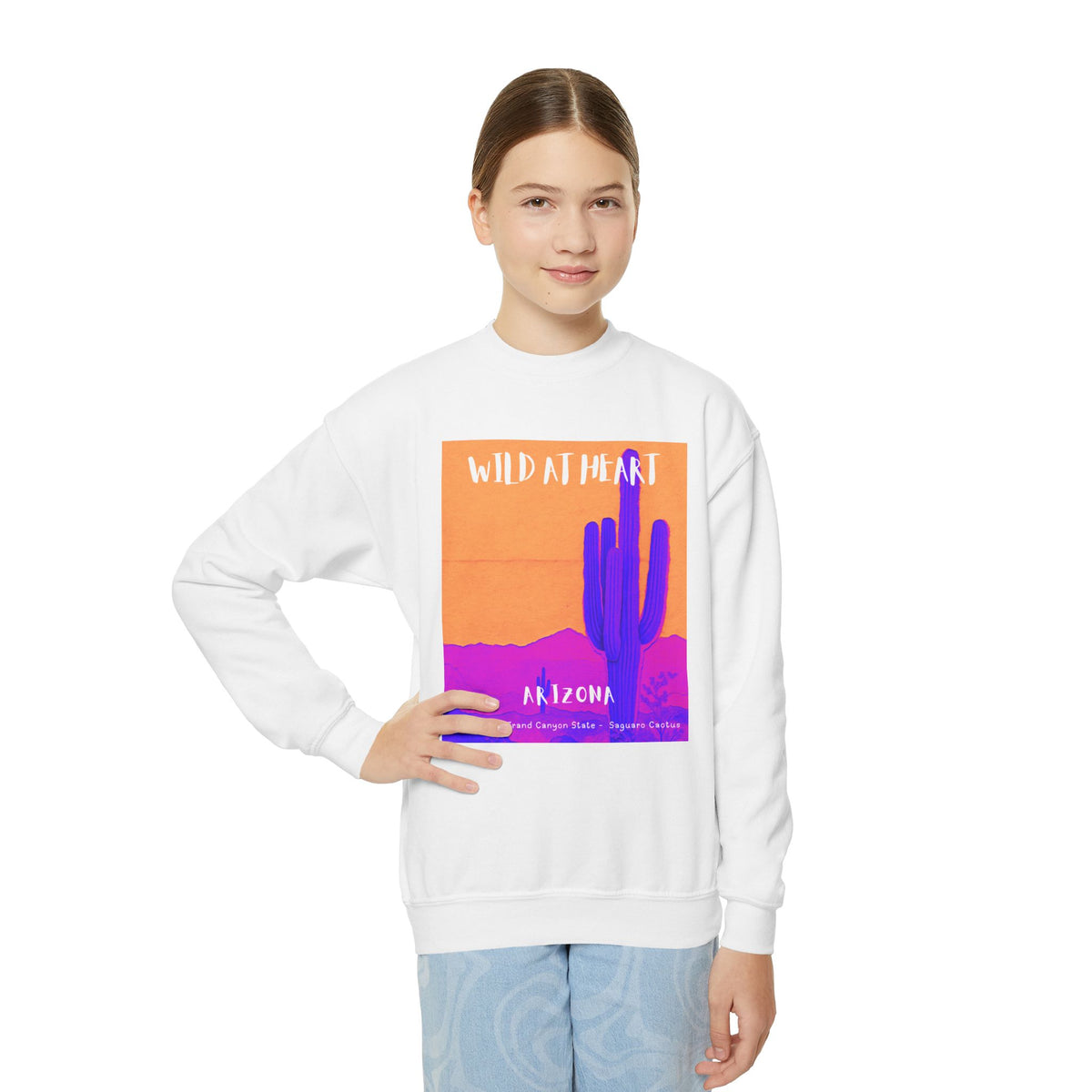 Arizona Wild at Heart Youth Crewneck Sweatshirt