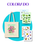 Colorado Nature Gift Set for Kids Ages 7-12 – 4 Activity Books + Canvas Tote (Birds, Butterflies, Wildflowers & Leaves)