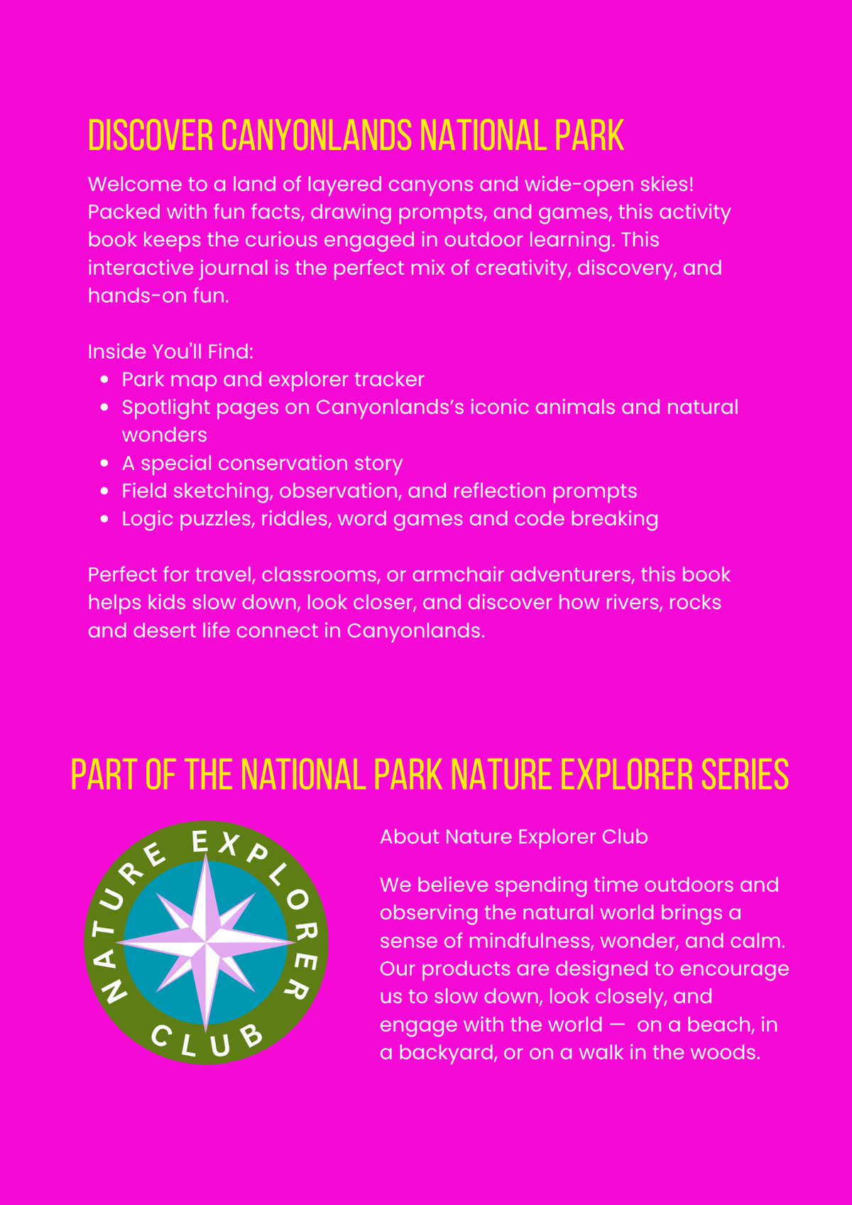 Canyonlands National Park Activity Book for Kids
