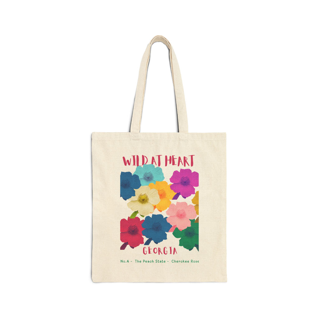 Wild at Heart Georgia Tote Bag – Canvas Nature Explorer Tote, Kids Adventure Gift