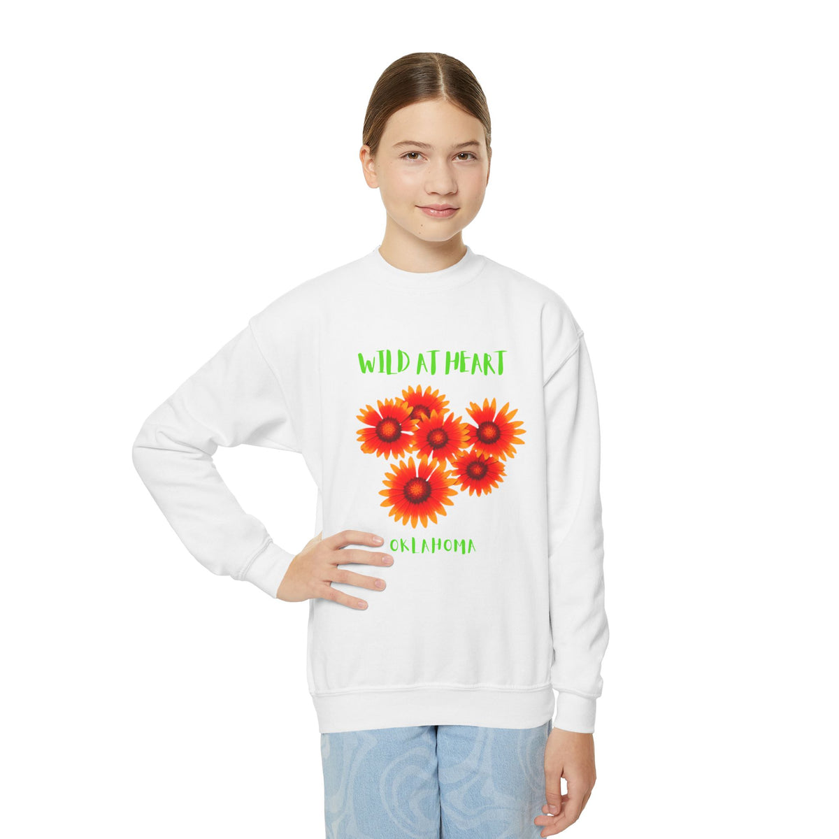 Oklahoma Wild at Heart Youth Crewneck Sweatshirt