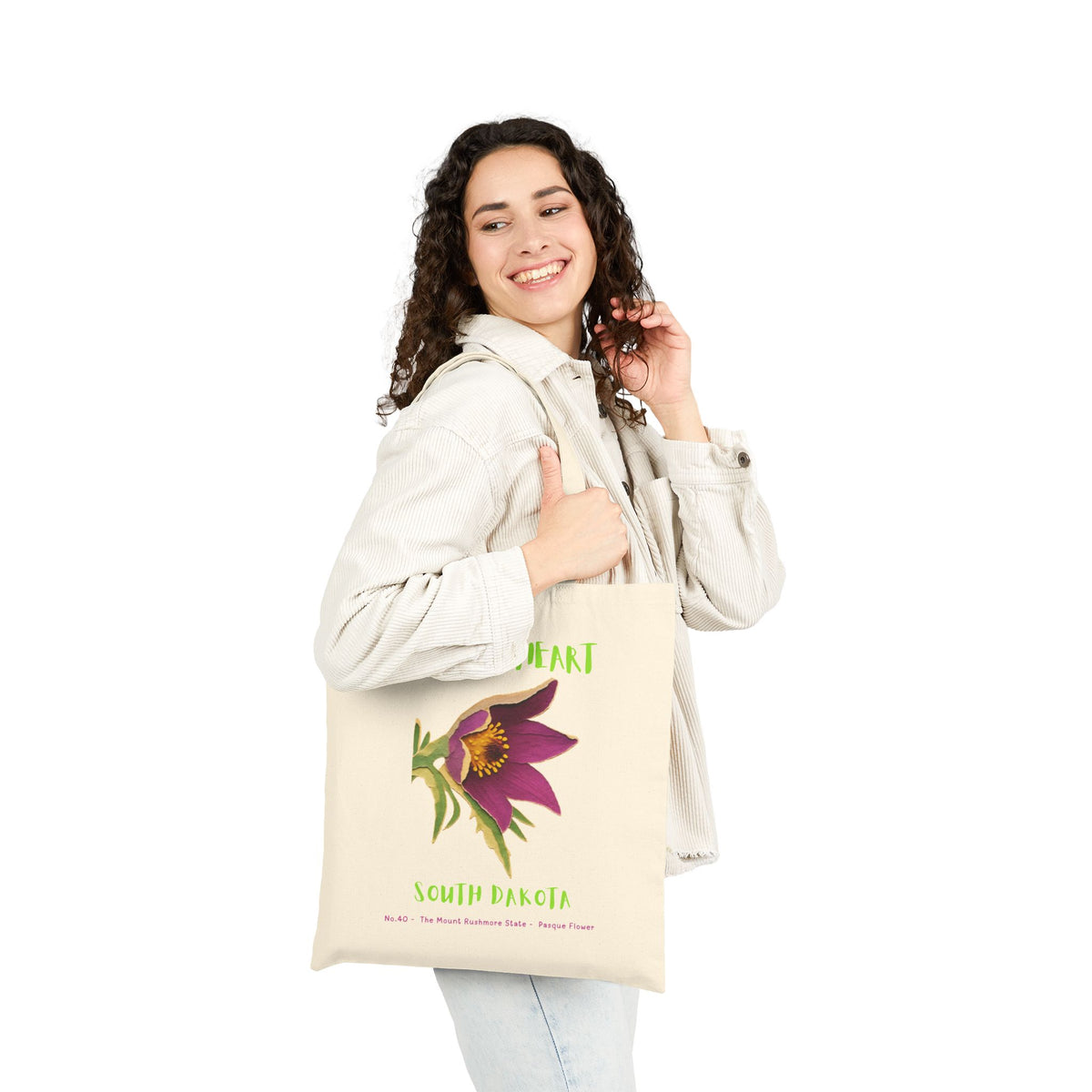 Wild at Heart South Dakota Tote Bag – Canvas Nature Explorer Tote, Kids Adventure Gift