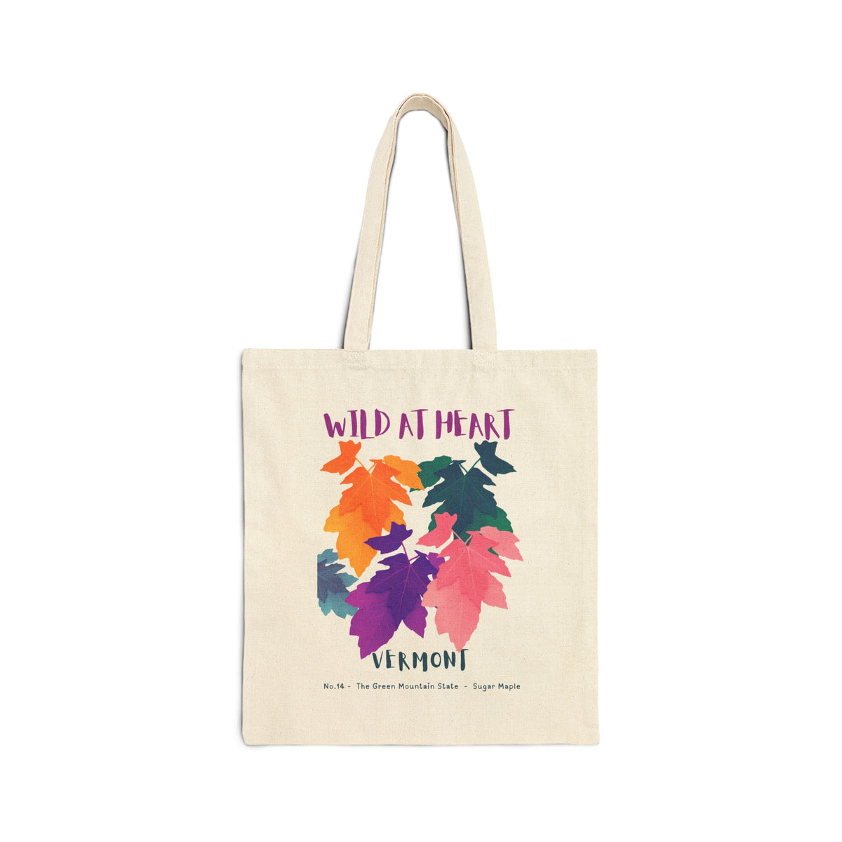 Wild at Heart Vermont Tote Bag – Canvas Nature Explorer Tote, Kids Adventure Gift