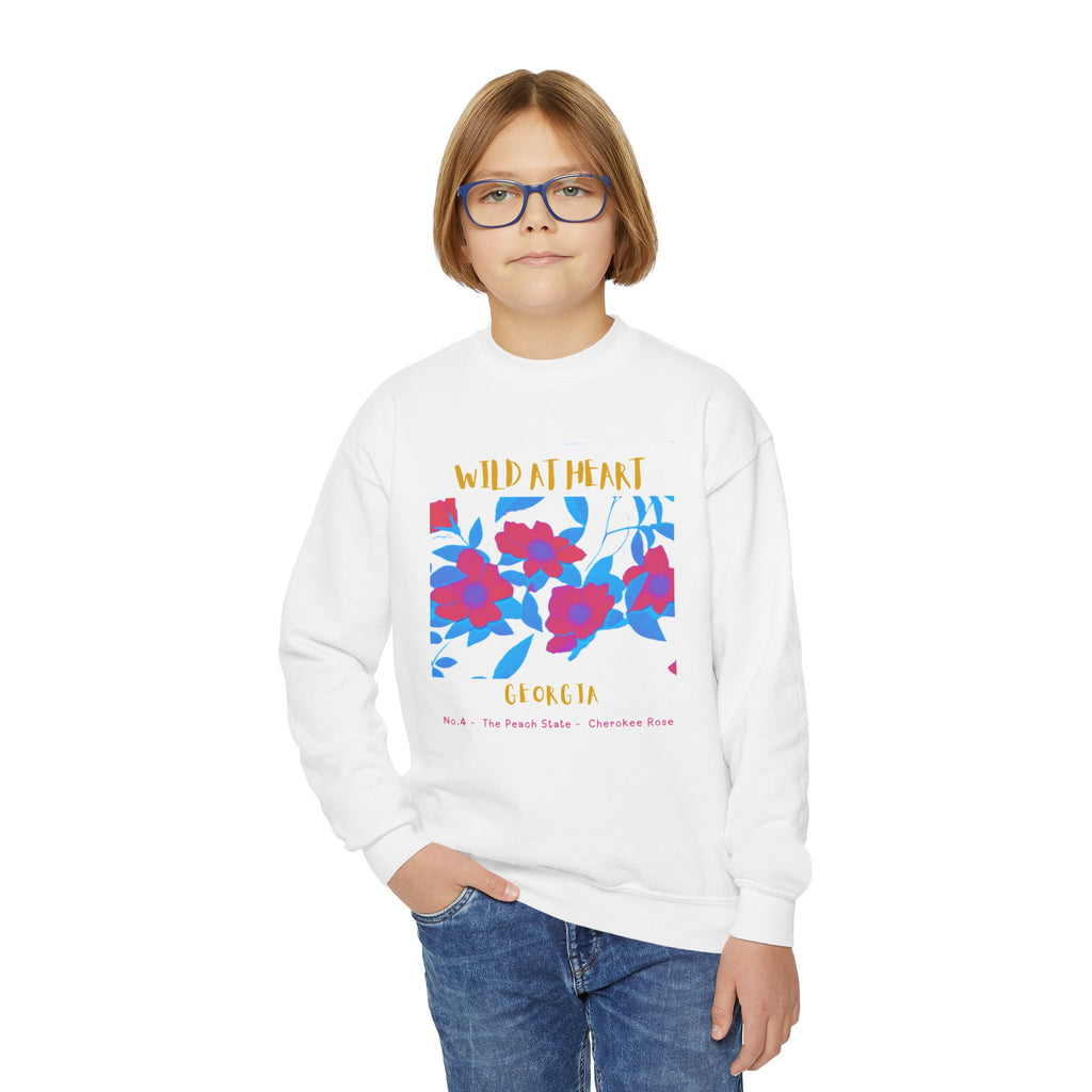 Georgia Wild at Heart Youth Crewneck Sweatshirt