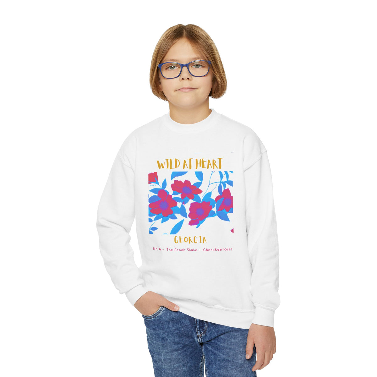 Georgia Wild at Heart Youth Crewneck Sweatshirt