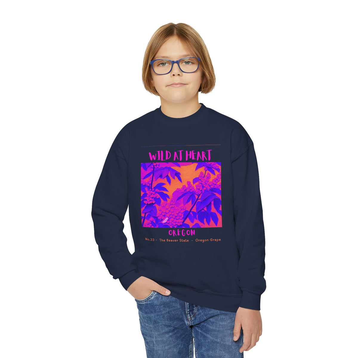 Oregon Wild at Heart Youth Crewneck Sweatshirt