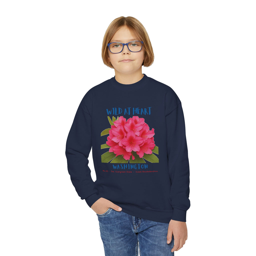 Washington Wild at Heart Youth Crewneck Sweatshirt