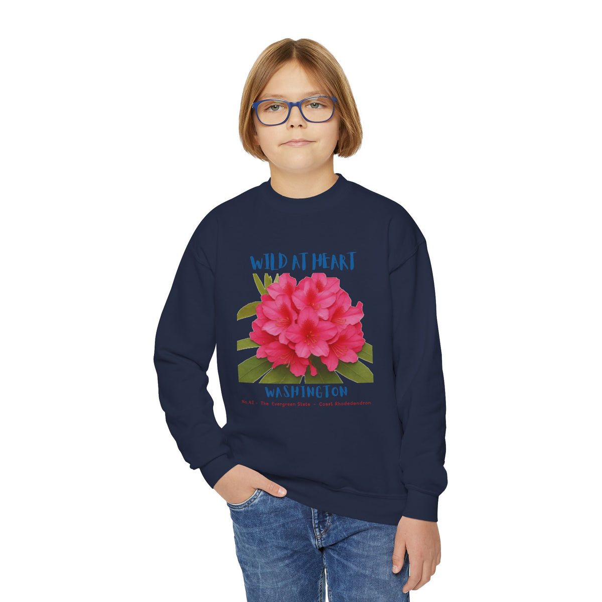 Washington Wild at Heart Youth Crewneck Sweatshirt