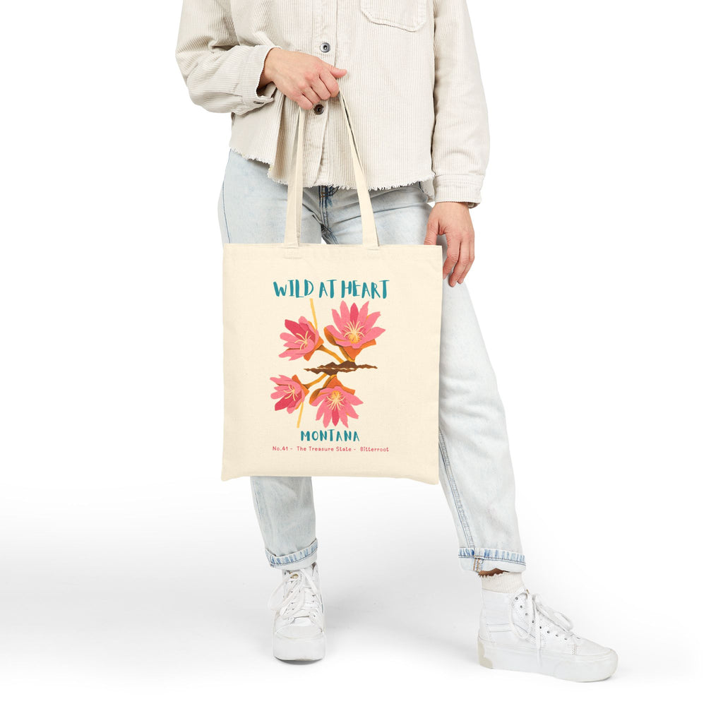 Wild at Heart Montana Tote Bag – Canvas Nature Explorer Tote, Kids Adventure Gift