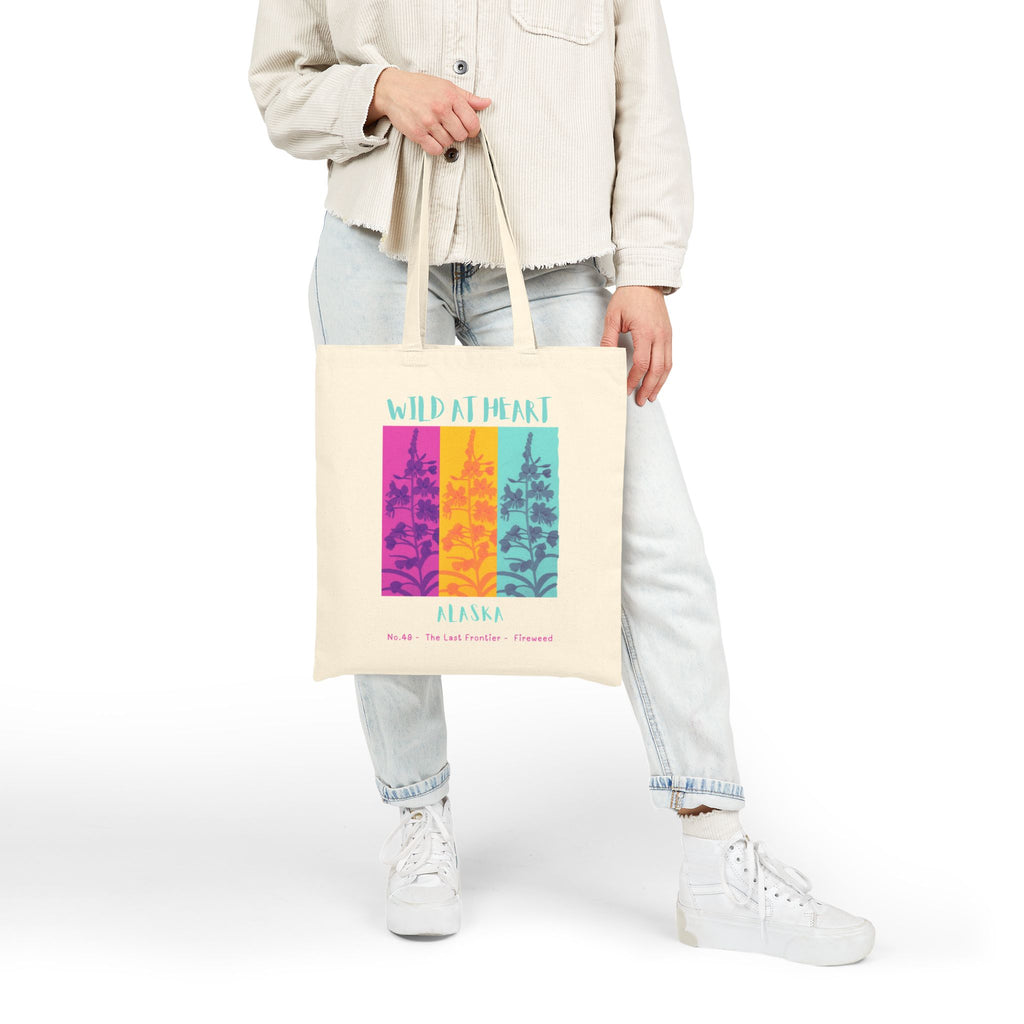 "Wild at Heart" Alaska Tote - State Wildflower Fireweed
