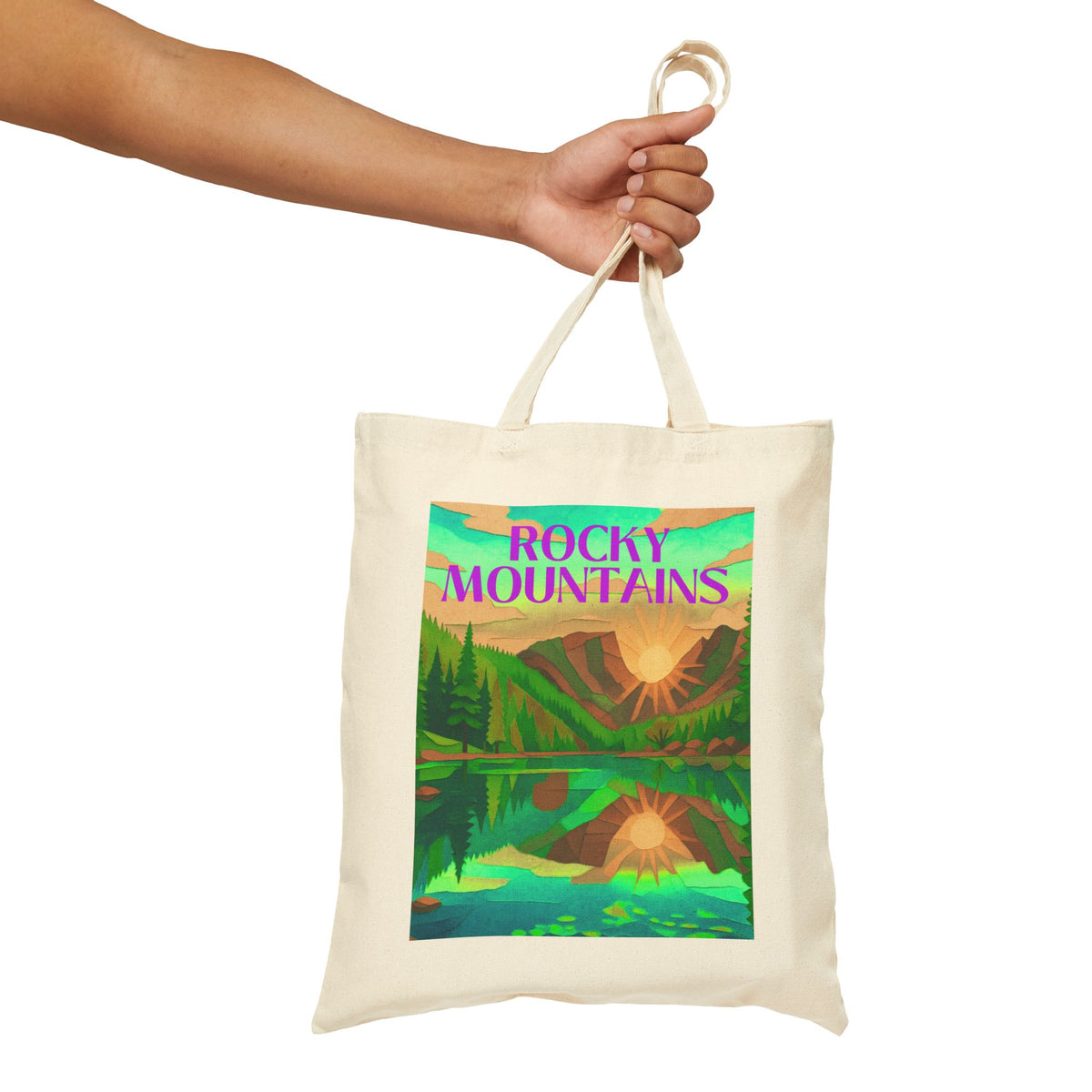 Rocky Mountains Wild at Heart Tote -  Retro Rocky Mountains National Park Tote Bag