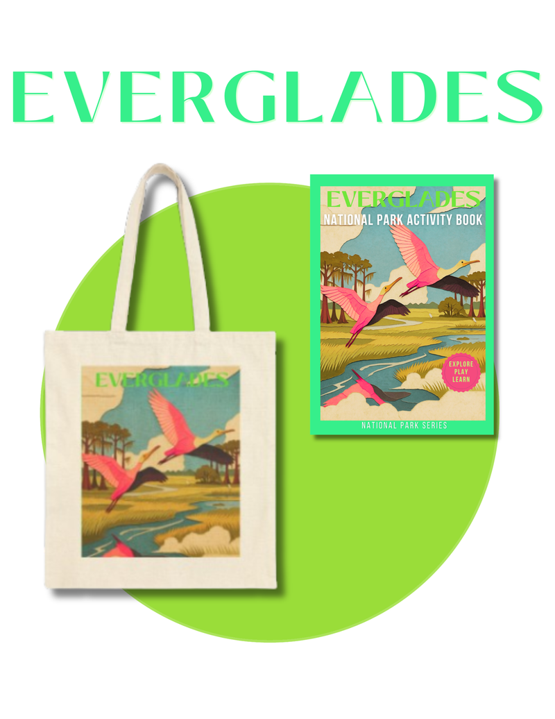 Wild at Heart Everglades National Park Gift Set – Activity Book + Canvas Tote, Kids Explorer Bundle
