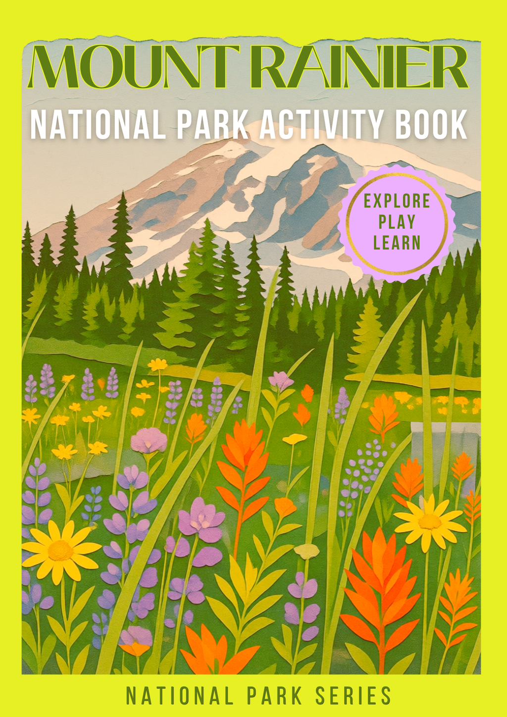 Mount Rainier National Park Activity Book for Kids
