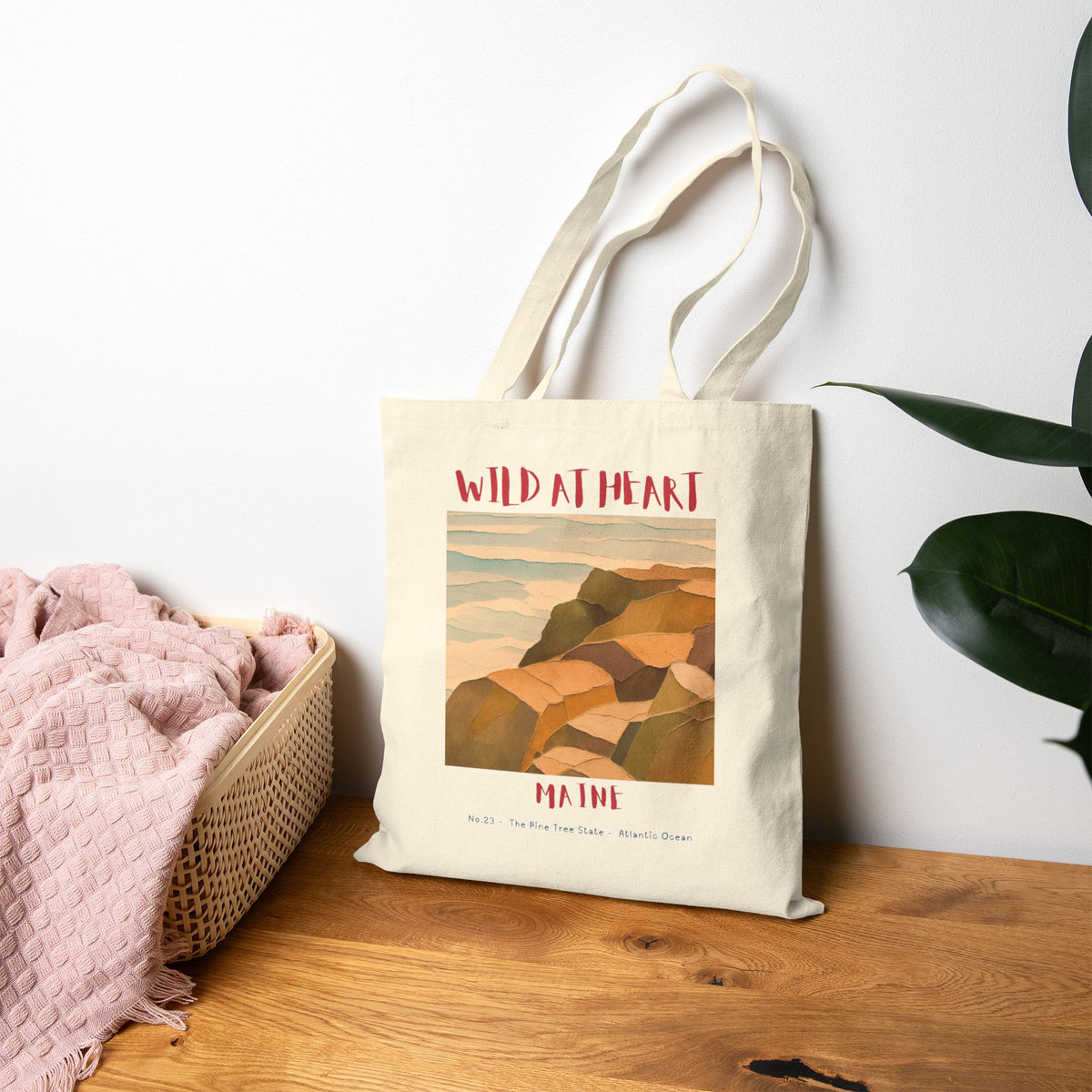 Maine Wild at Heart Tote Bag