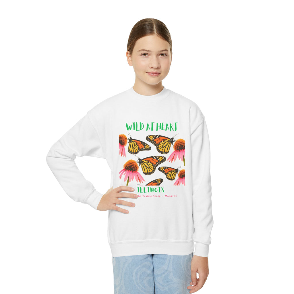 Illinois Wild at Heart Youth Crewneck Sweatshirt