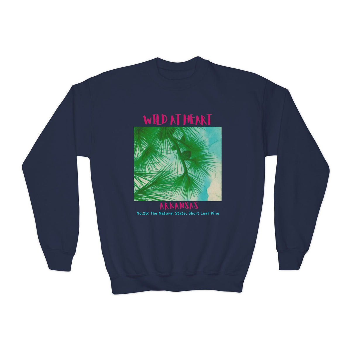 Arkansas Wild at Heart Youth Crewneck Sweatshirt