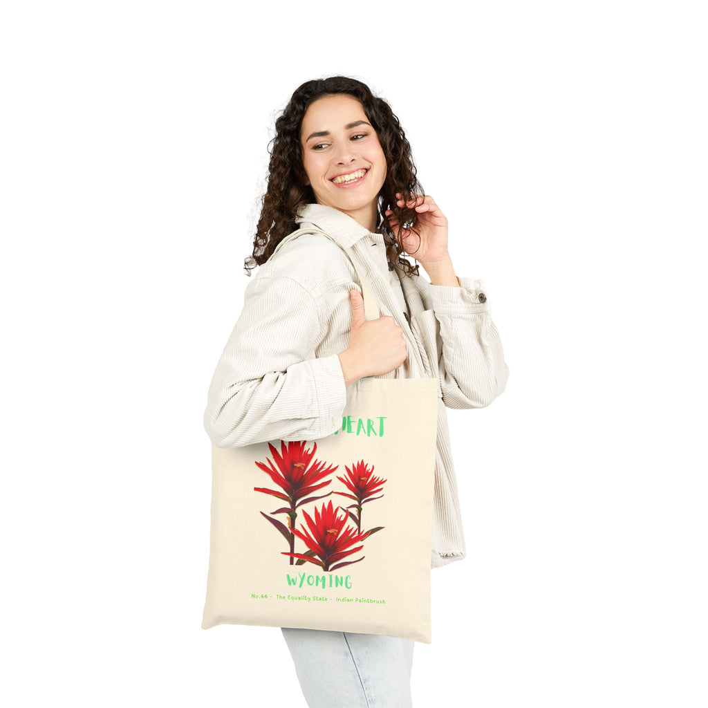 Wild at Heart Wyoming Tote Bag – Canvas Nature Explorer Tote, Kids Adventure Gift