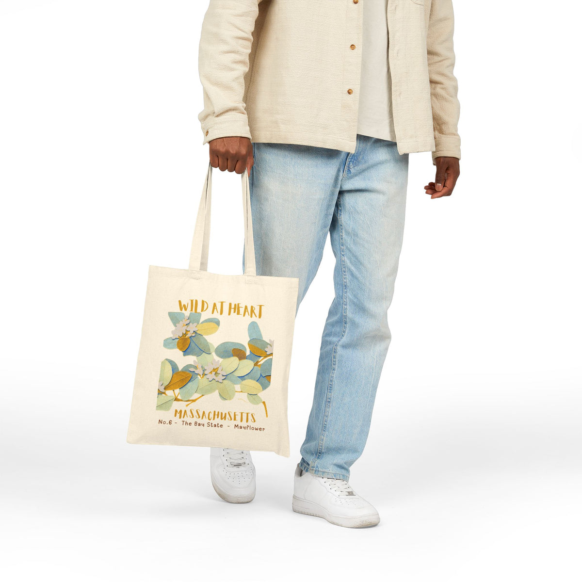 Massachusetts Wild at Heart Tote Bag