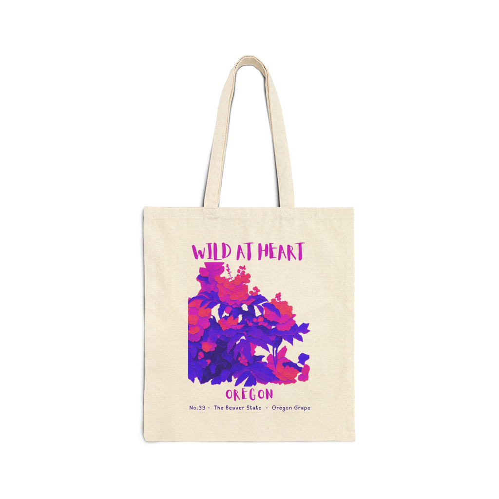 Wild at Heart Oregon Tote Bag – Canvas Nature Explorer Tote, Kids Adventure Gift