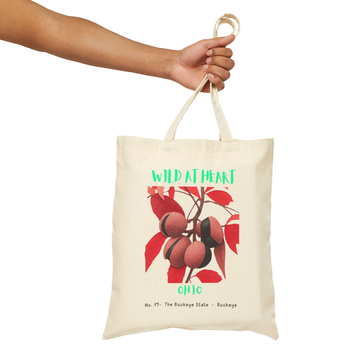 Wild at Heart Ohio Tote Bag – Canvas Nature Explorer Tote, Kids Adventure Gift
