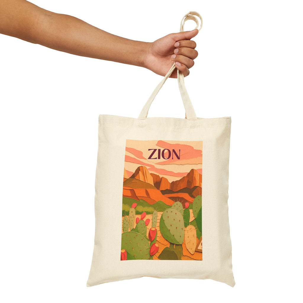 Zion Wild at Heart Tote Bag | Retro National Park Design