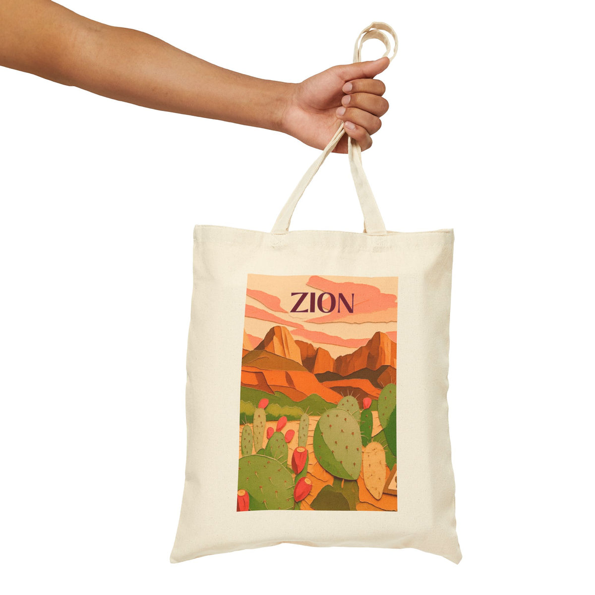 Zion Wild at Heart Tote Bag | Retro National Park Design