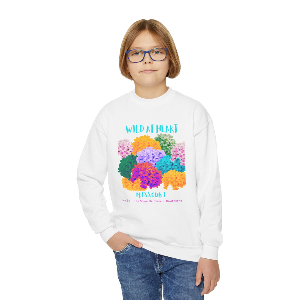 Missouri Wild at Heart Youth Crewneck Sweatshirt