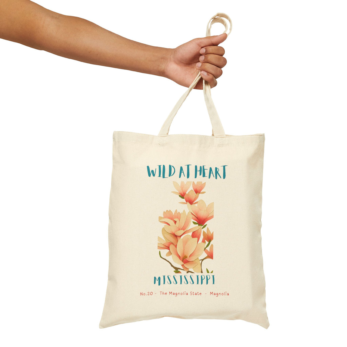 Wild at Heart Mississippi Tote Bag – Canvas Nature Explorer Tote, Kids Adventure Gift