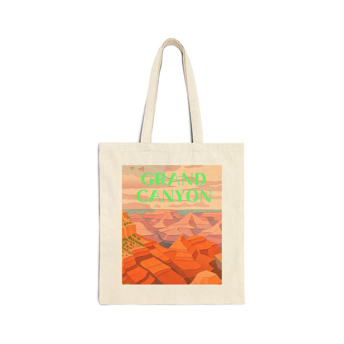 Wild at Heart Grand Canyon National Park Tote Bag – Desert Landscape Canvas Explorer Tote, Souvenir Gift