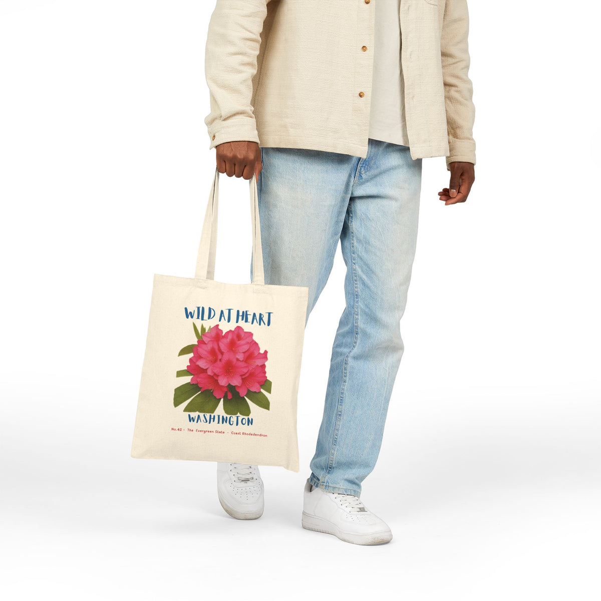 Wild at Heart Washington Tote Bag – Canvas Nature Explorer Tote, Kids Adventure Gift