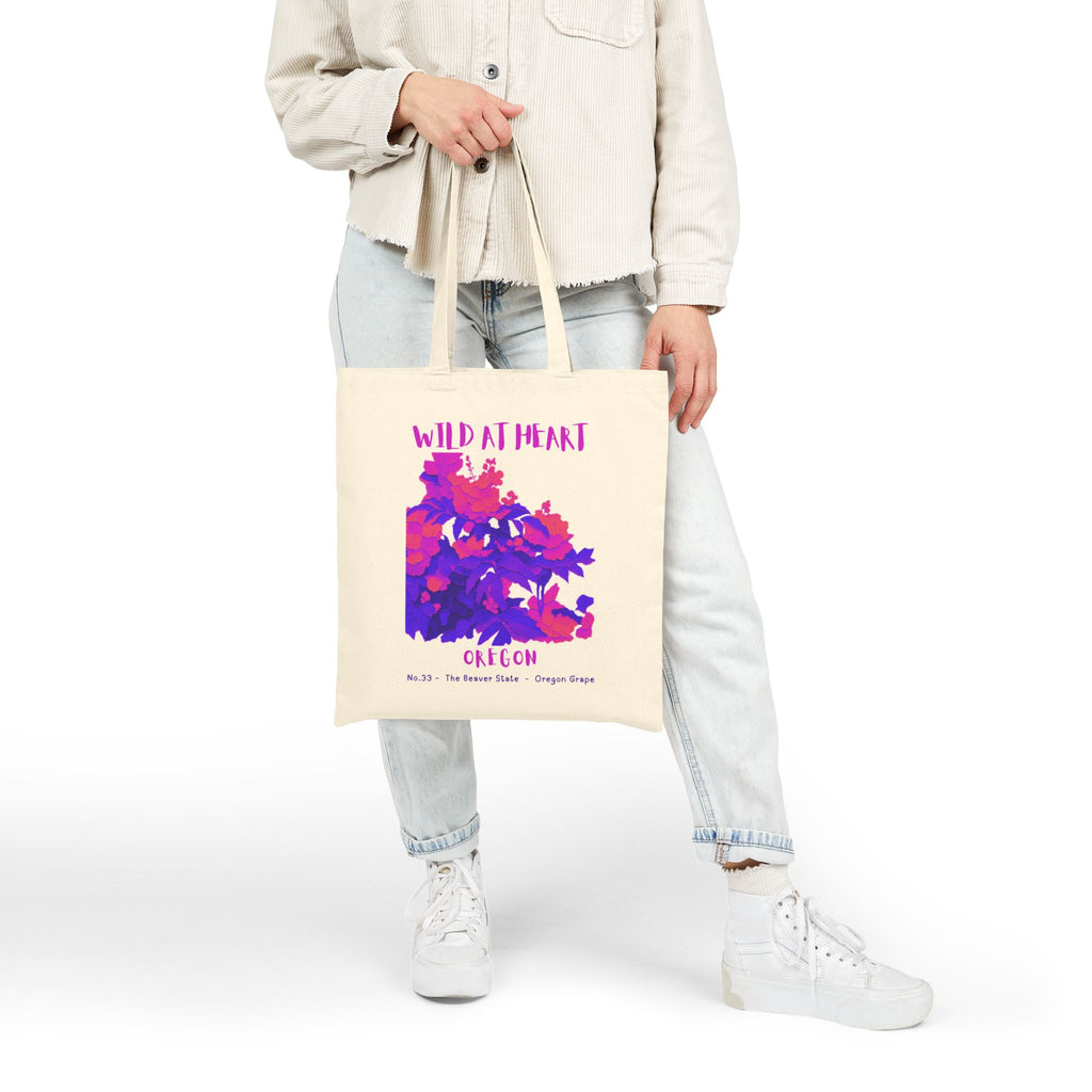 Wild at Heart Oregon Tote Bag – Canvas Nature Explorer Tote, Kids Adventure Gift