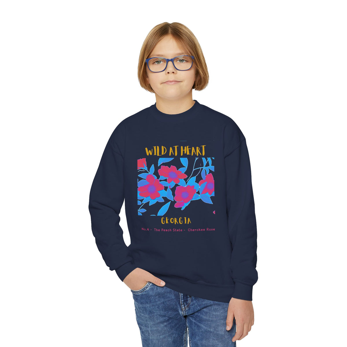 Georgia Wild at Heart Youth Crewneck Sweatshirt