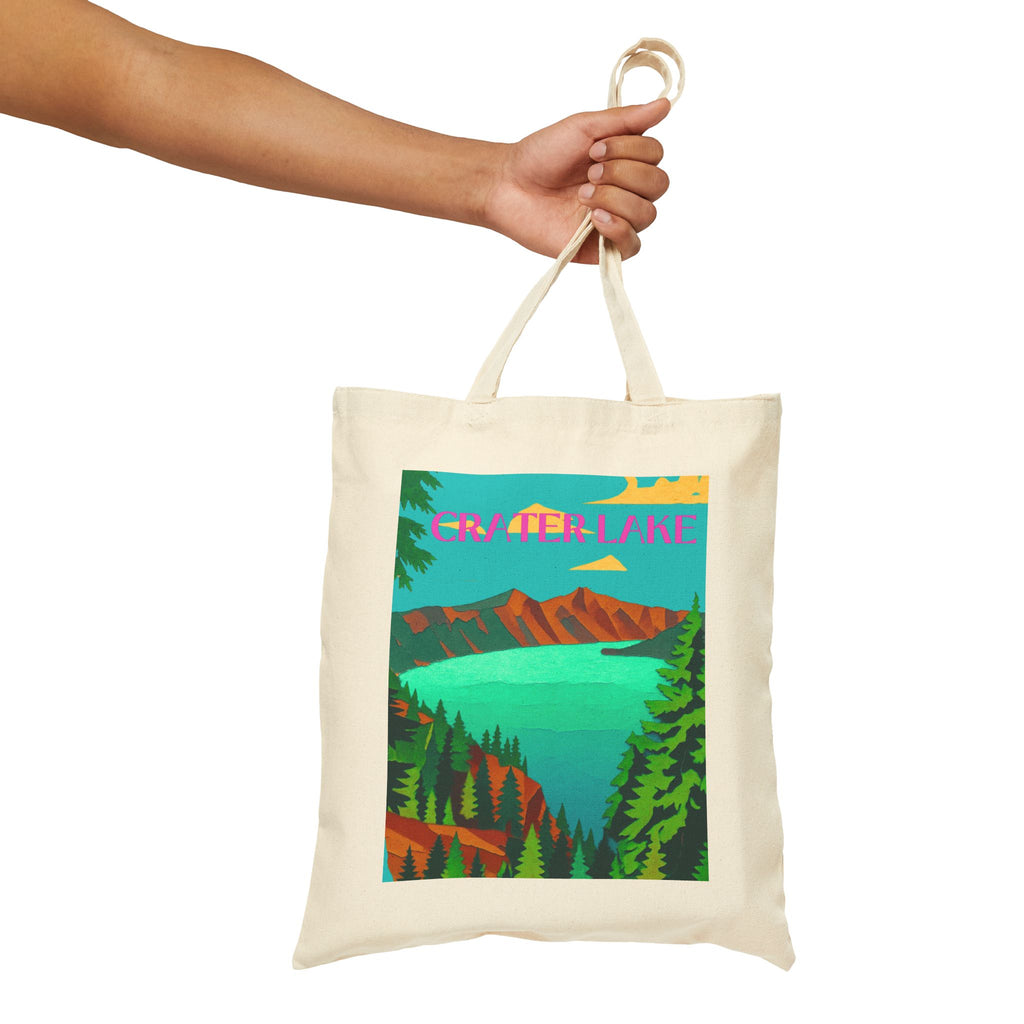 Crater Lake Wild at Heart Tote - Retro National Park Tote