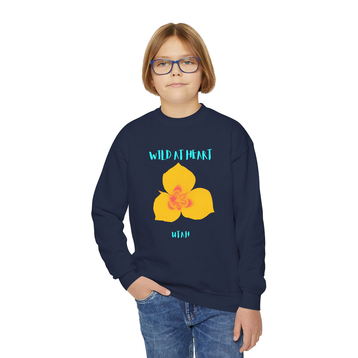 Utah Wild at Heart Youth Crewneck Sweatshirt