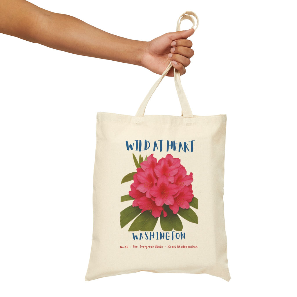 Wild at Heart Washington Tote Bag – Canvas Nature Explorer Tote, Kids Adventure Gift