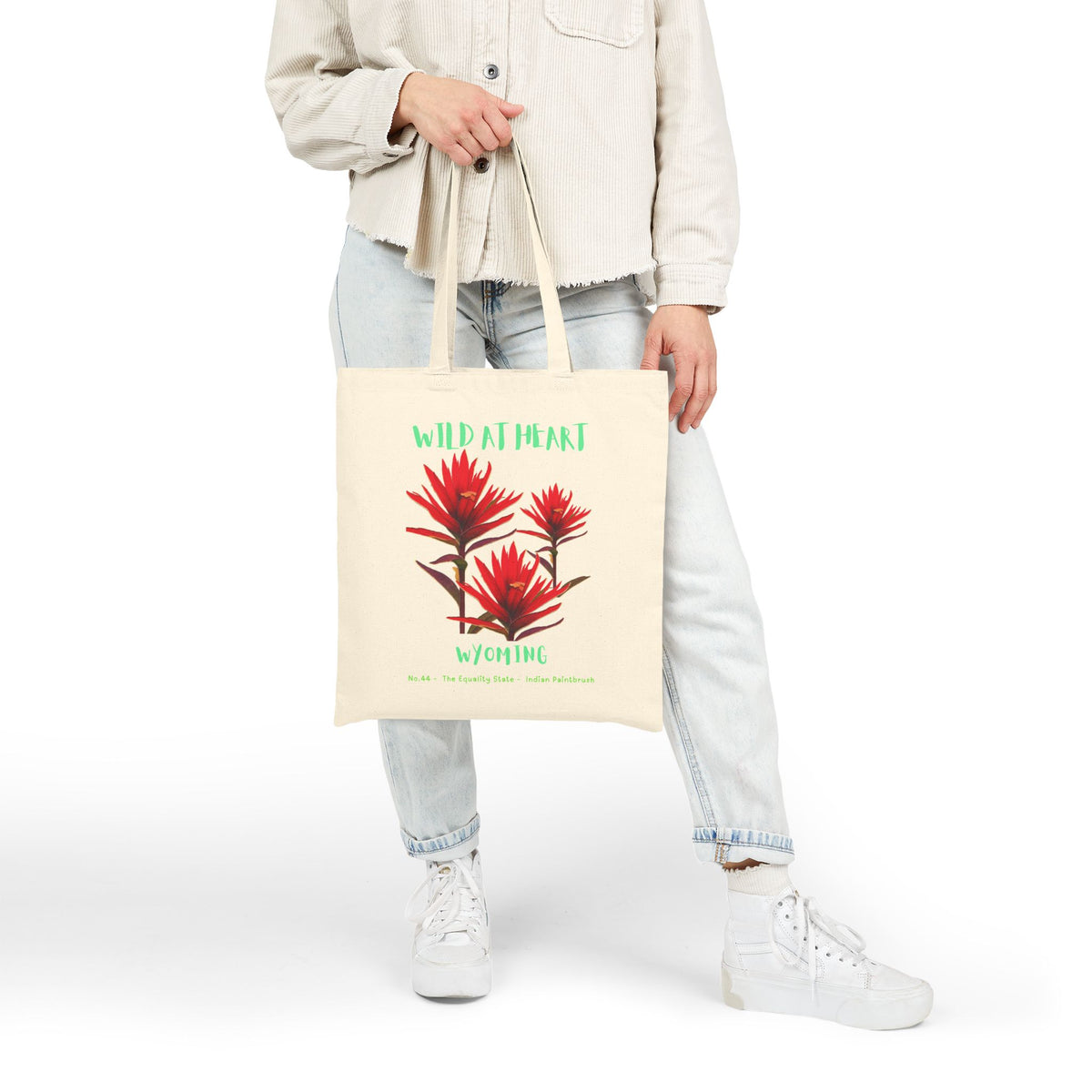 Wild at Heart Wyoming Tote Bag – Canvas Nature Explorer Tote, Kids Adventure Gift