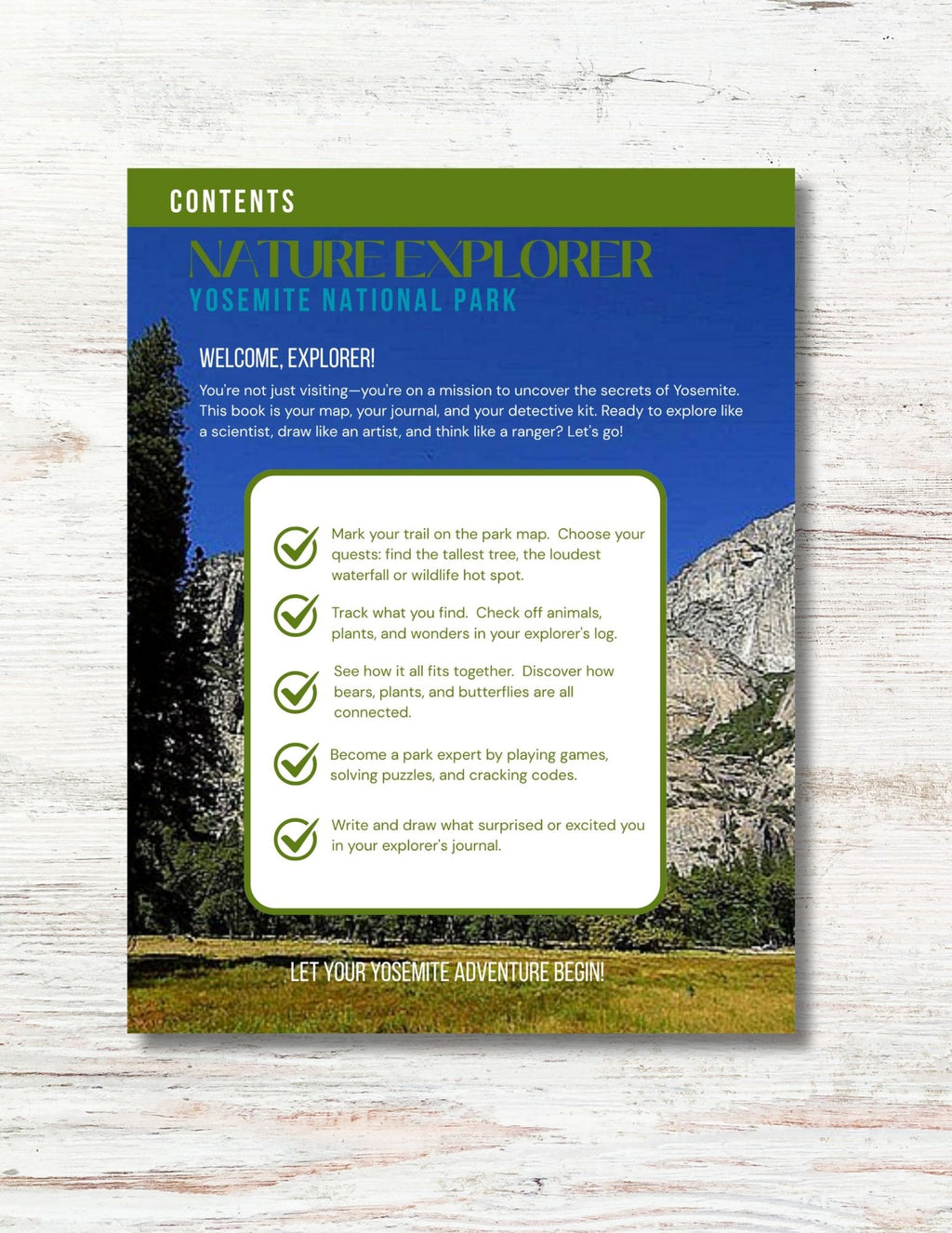 Yosemite National Park Activity Book for Kids