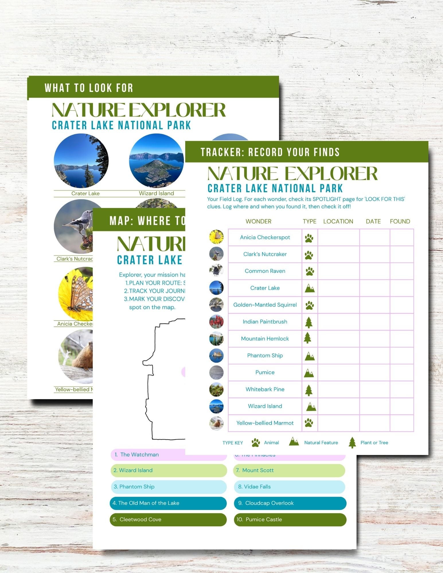 Crater Lake National Park Activity Book for Kids