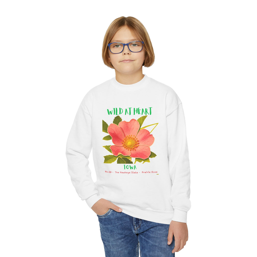 Iowa Wild at Heart Youth Crewneck Sweatshirt