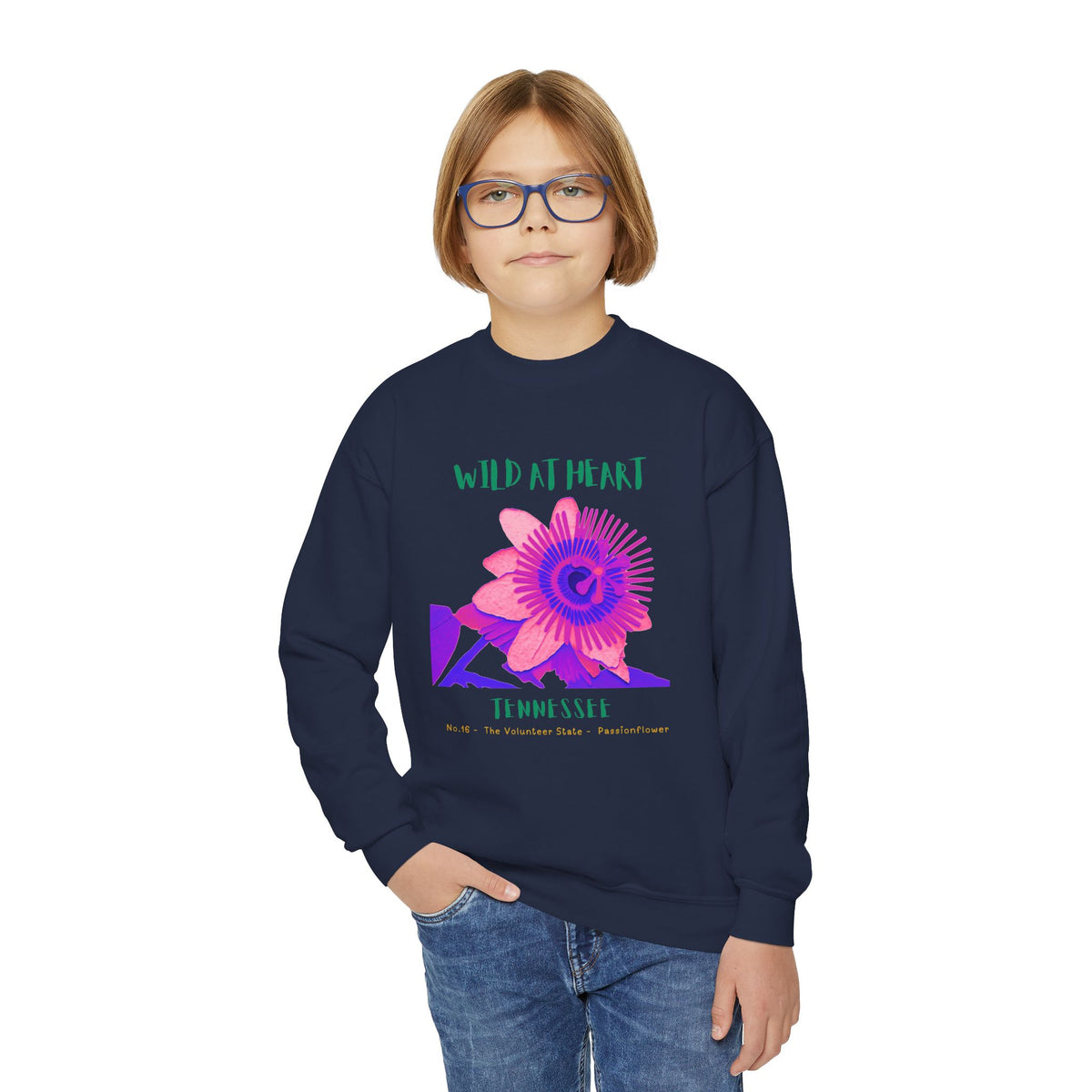 Tennessee Wild at Heart Youth Crewneck Sweatshirt