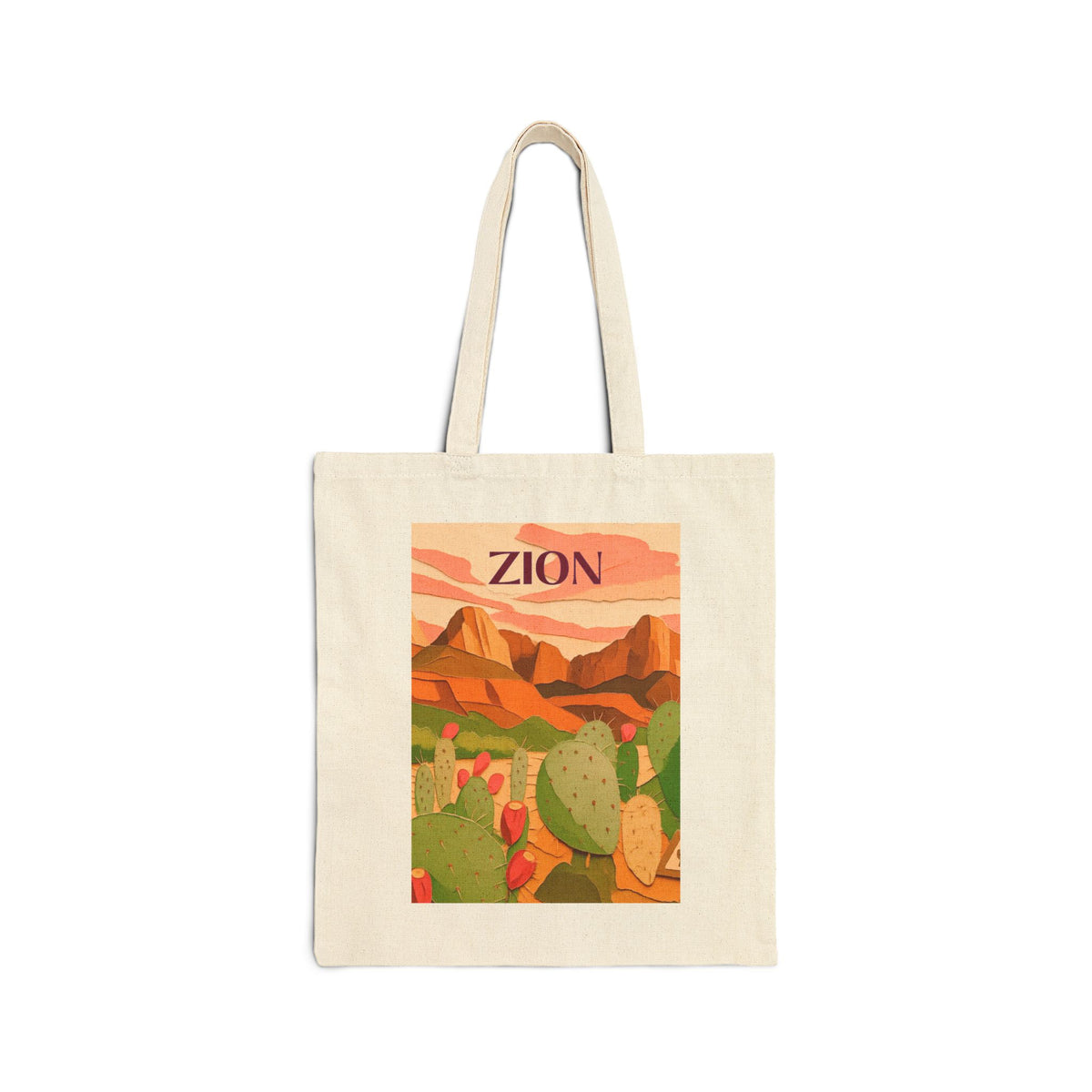 Zion Wild at Heart Tote Bag | Retro National Park Design