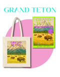 Wild at Heart Grand Teton National Park Gift Set – Activity Book + Canvas Tote, Kids Explorer Bundle